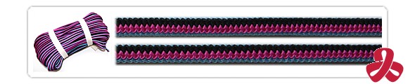 multicolour corded elastic - a sample and a hank