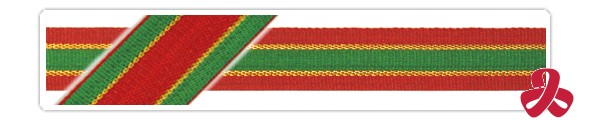 ribbon - a sample red and green