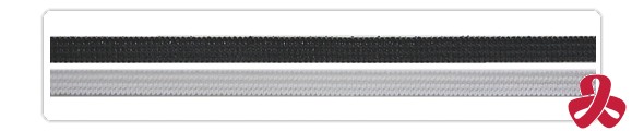 knitted elastic - white and black