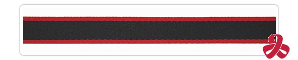 lanyard tape - red and black stripes