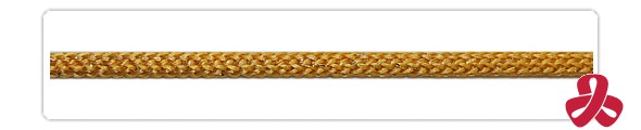 sznurek z nitką metalizowaną, złoty