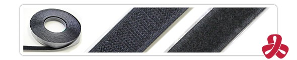 self adhesive hook&loop - black