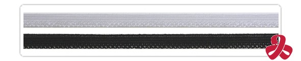 elastic lace - white, black